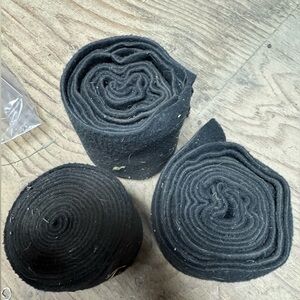 Horse Full Size Black Polos Wraps Equestrian